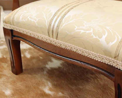 イタリア フットスツール ベージュ 補助椅子 玄関用 完成品