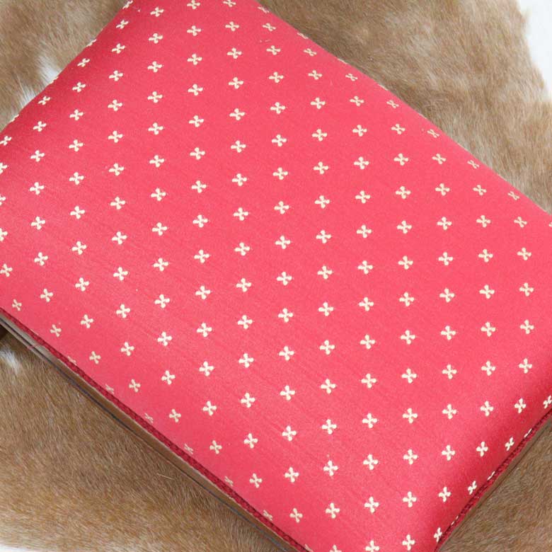 イタリア フットスツール レッド 補助椅子 玄関用 完成品