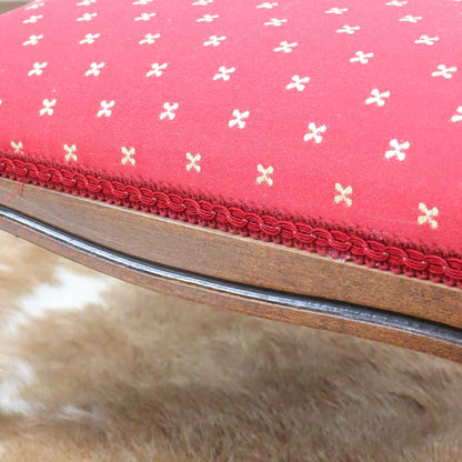 イタリア フットスツール レッド 補助椅子 玄関用 完成品