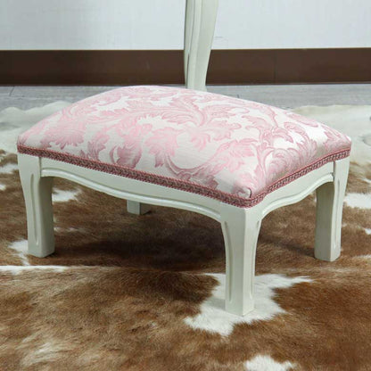 イタリア フットスツール ピンク・アラベスク  補助椅子 玄関用 完成品