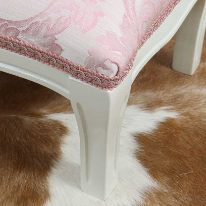 イタリア フットスツール ピンク・アラベスク  補助椅子 玄関用 完成品