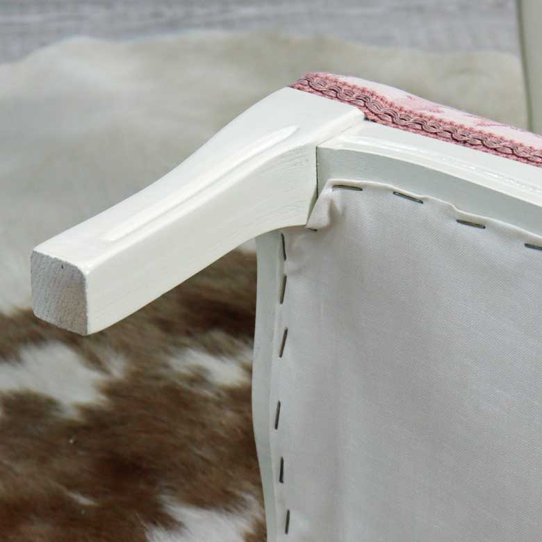 イタリア フットスツール ピンク・アラベスク  補助椅子 玄関用 完成品