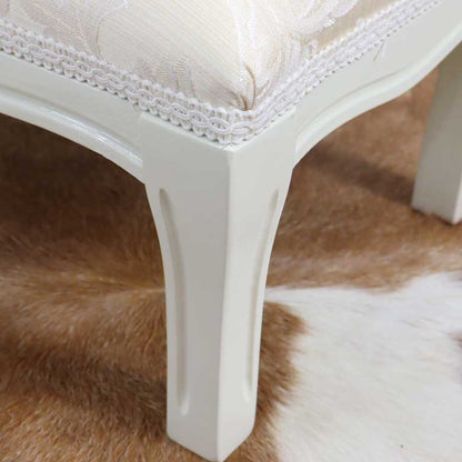 イタリア フットスツール ベージュ・アラベスク  補助椅子 玄関用 完成品