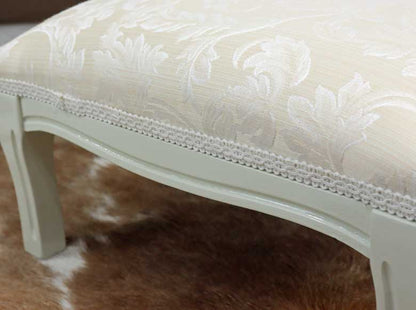 イタリア フットスツール ベージュ・アラベスク  補助椅子 玄関用 完成品