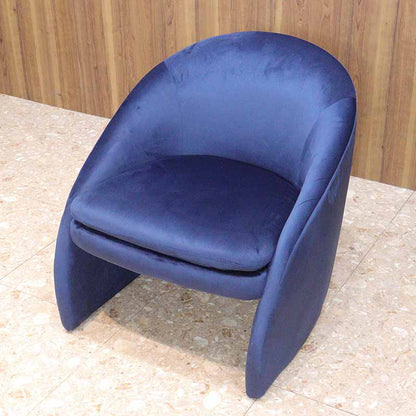 シングルソファー 1P ソファ ベルベット ネイビー/グリーン