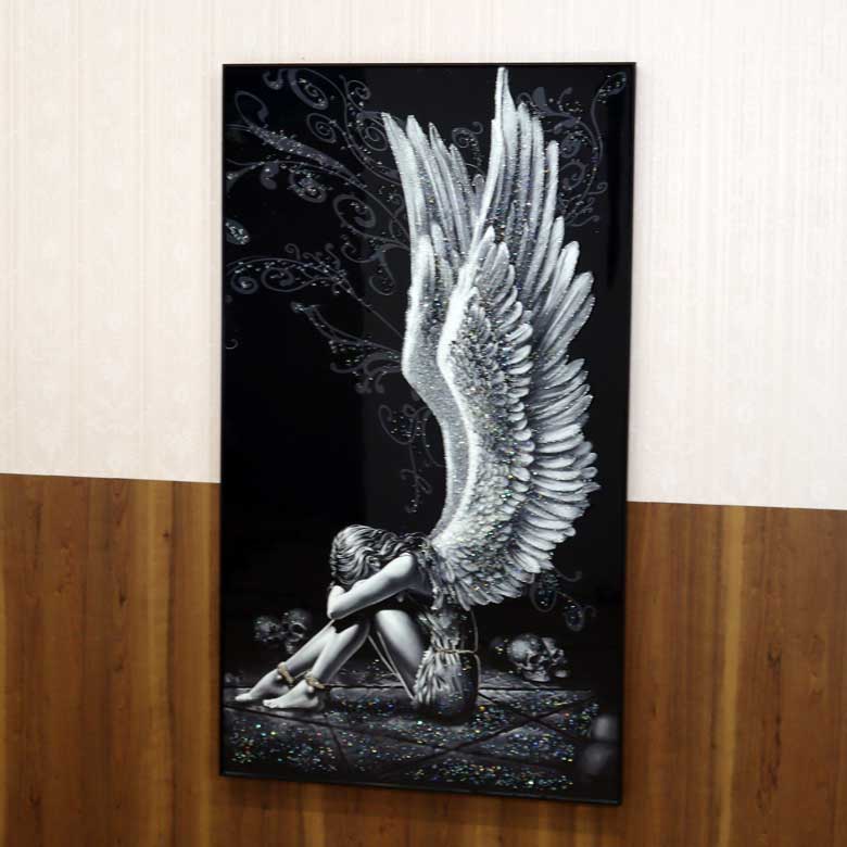 アートフレーム 天使 160cm 水晶絵 ウォールデコ
