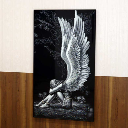 アートフレーム 天使 160cm 水晶絵 ウォールデコ