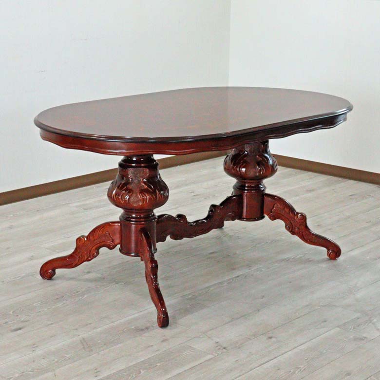 イタリア ダイニングテーブル 160cm幅 4人用 6人用 象嵌 レジーナ