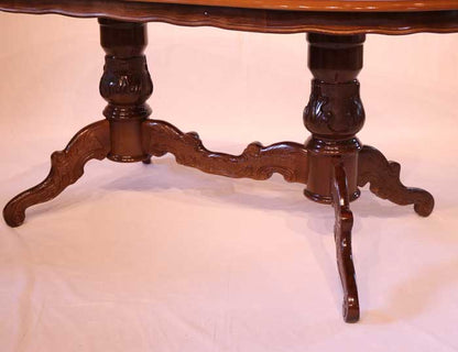 イタリア ダイニングテーブル 140cm幅 4人用 象嵌 楕円形 TS140-DL