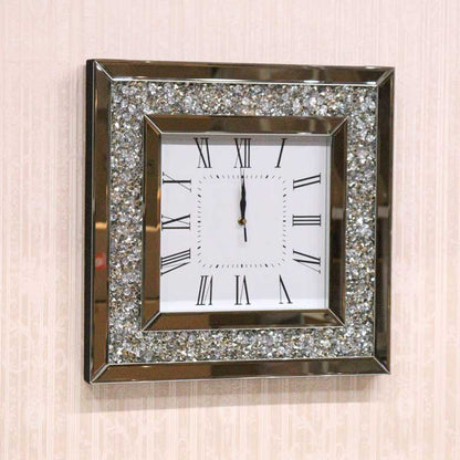 ミラー家具 掛時計 シルバー ウォールクロック グラムスタイル A