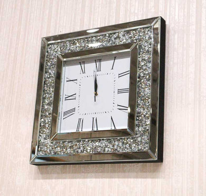 ミラー家具 掛時計 シルバー ウォールクロック グラムスタイル A