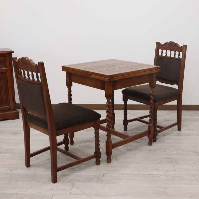 伸長式ダイニングテーブル 60cm~100cm オーク モダン 605-284 伸長式ダイニングテーブル 60cm~100cm オーク モダン 605-284