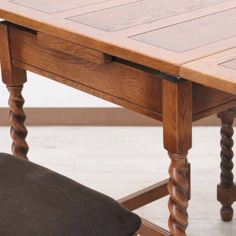 伸長式ダイニングテーブル 60cm~100cm オーク モダン 605-284 伸長式ダイニングテーブル 60cm~100cm オーク モダン 605-284