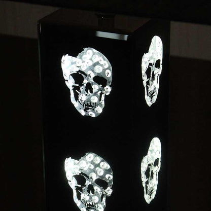 ミラー家具 フロアランプ シェード 鏡 フロアスタンド 1灯 スカル