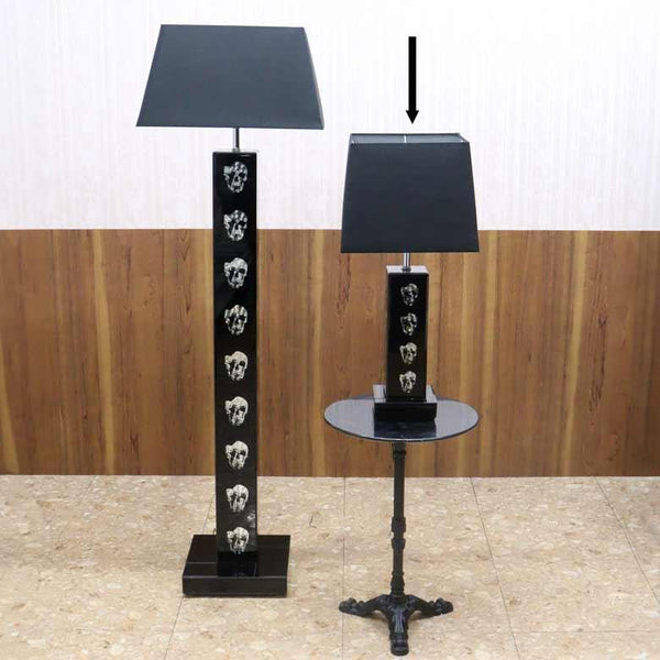ミラー家具 フロアランプ シェード 鏡 フロアスタンド 1灯 スカル