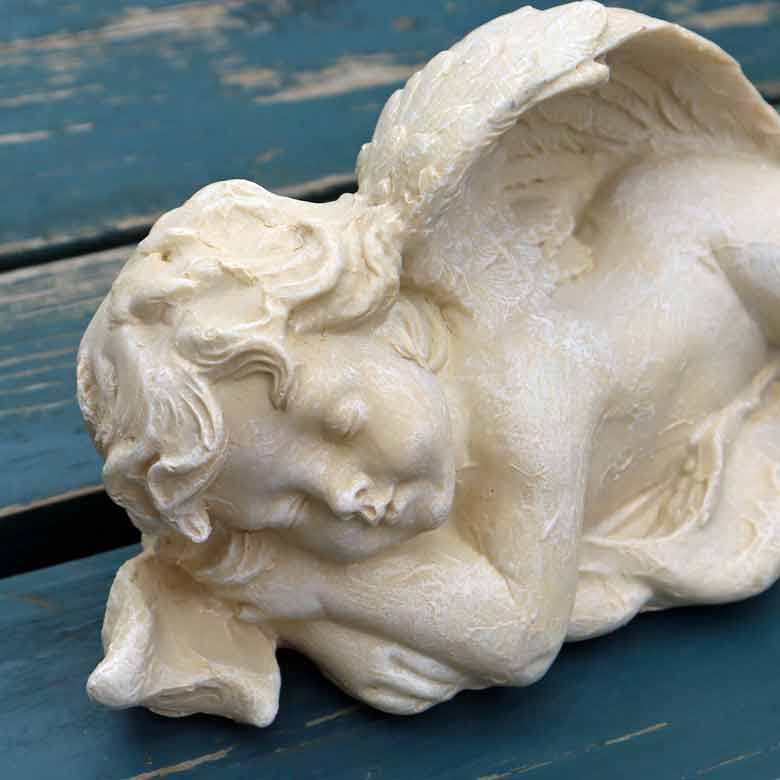 天使のオーナメント ガーデンオブジェ おやすみエンジェル 置物