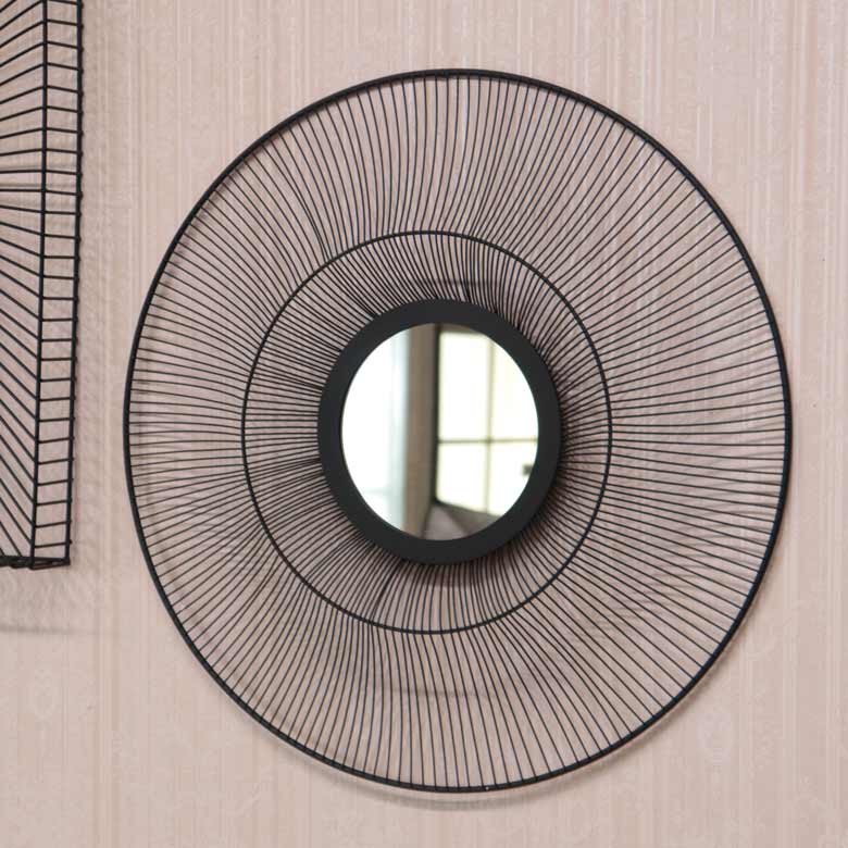 ミラー 壁掛け ラウンド 鏡 アンティーク モダン ヴィンテージ おしゃれ