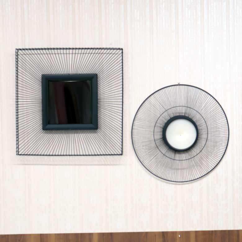 ミラー 壁掛け ラウンド 鏡 アンティーク モダン ヴィンテージ おしゃれ