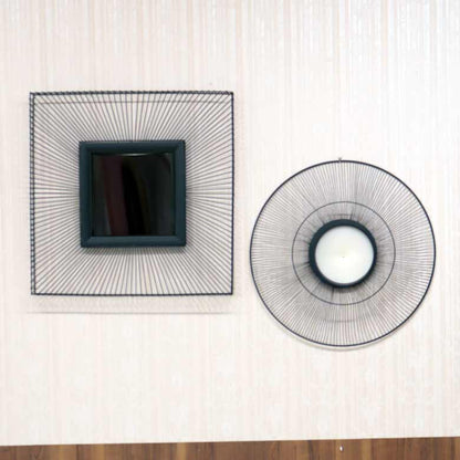 ミラー 壁掛け ラウンド 鏡 アンティーク モダン ヴィンテージ おしゃれ