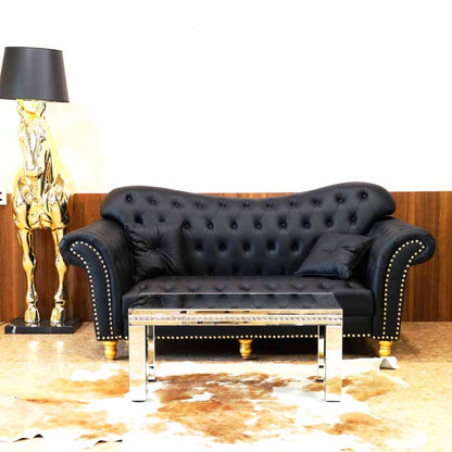 ソファーセット ハイバック 合皮 ブラック/ホワイト 応接 ソファ ファントムレザー