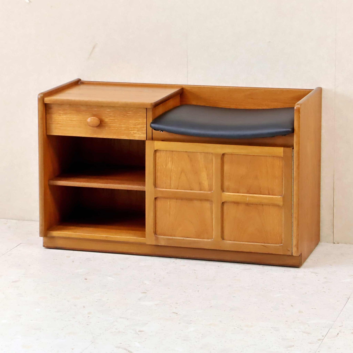 テレフォンベンチ NATHAN ネイサン イギリス レザー座面 ミッドセンチュリー 1970s