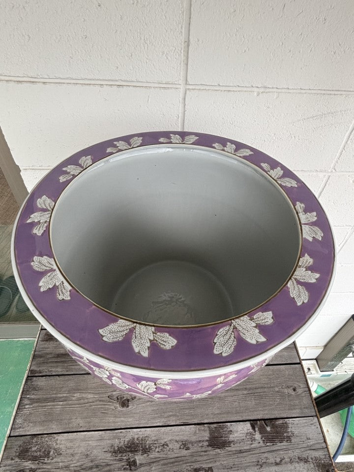 水鉢 大型 紫花鳥 特大 13号 火鉢 鉢カバー