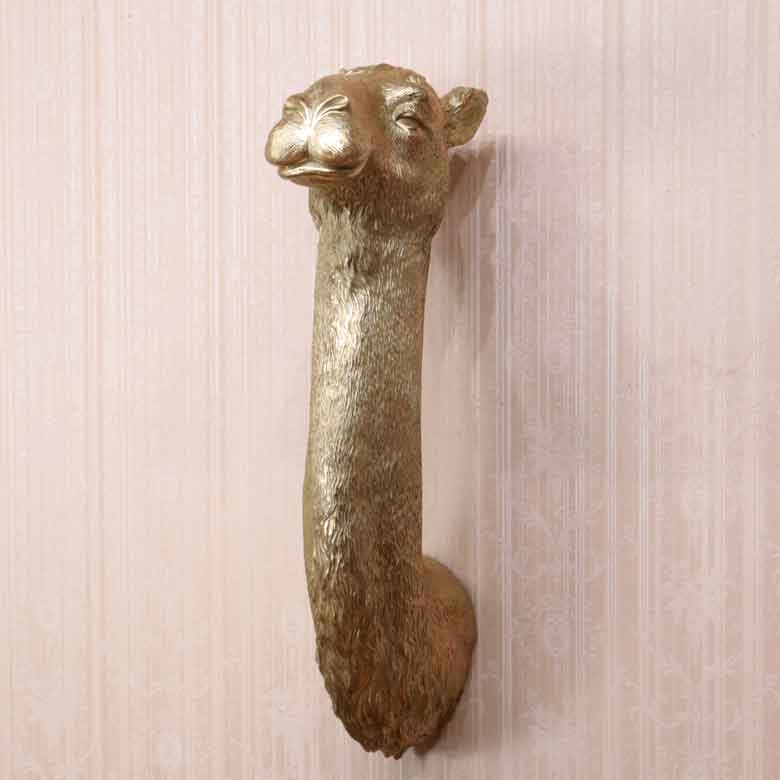 アニマルヘッド ラクダ ゴールド キャメル 動物 リアル風水 縁起物 オーナメント