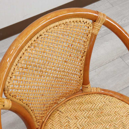 ラタン テーブル3点セット コンパクト テーブル チェア