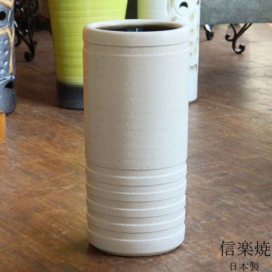 傘立て マットホワイト 信楽焼 陶器 日本製 重い アンブレラスタンド
