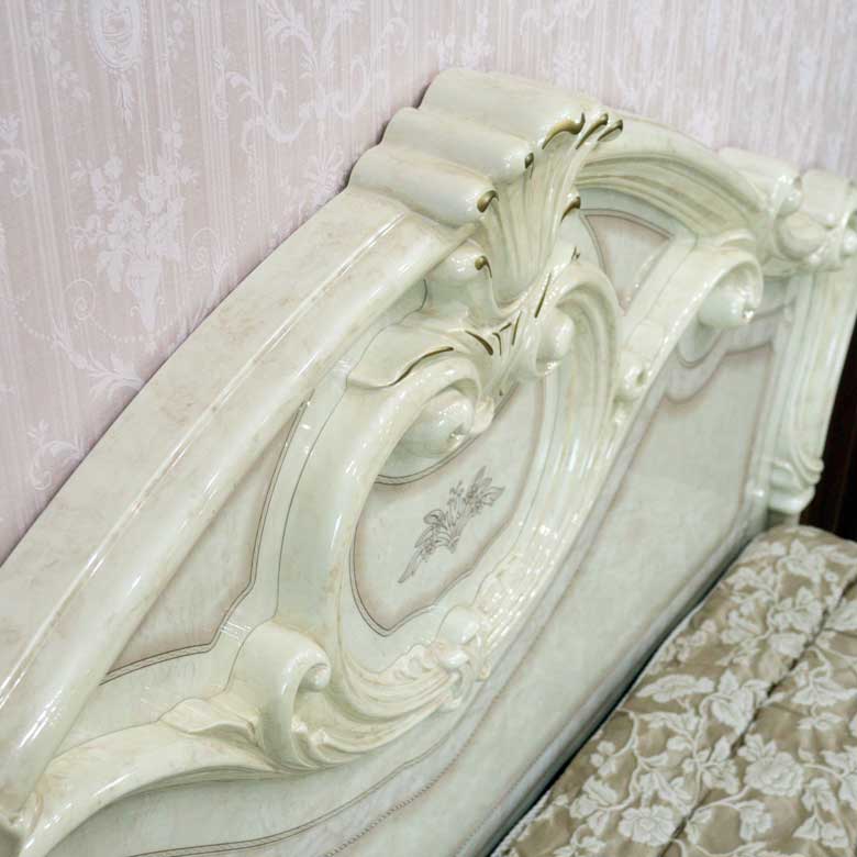 サルタレッリ アマルフィ クイーンベッド ベッドフレーム アイボリー