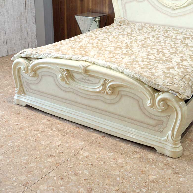 サルタレッリ アマルフィ クイーンベッド ベッドフレーム アイボリー