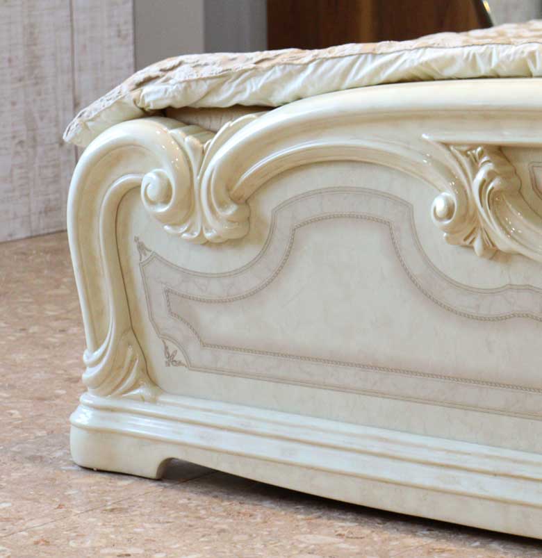 サルタレッリ アマルフィ クイーンベッド ベッドフレーム アイボリー