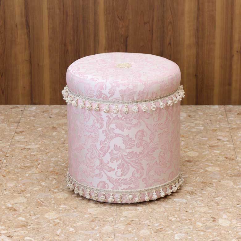 サルタレッリ アマルフィ フリンジスツール オットマン ピンク