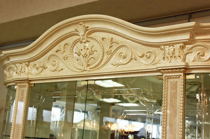 サルタレッリ ヴェルサイユ 4ドア キャビネット アイボリー 引出 カップボード