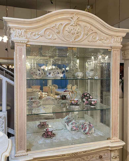 サルタレッリ ヴェルサイユ 2ドア キャビネット アイボリー 引出 カップボード