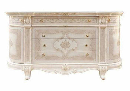 サルタレッリ ヴェルサイユ 4ドア キャビネット アイボリー 引出 カップボード