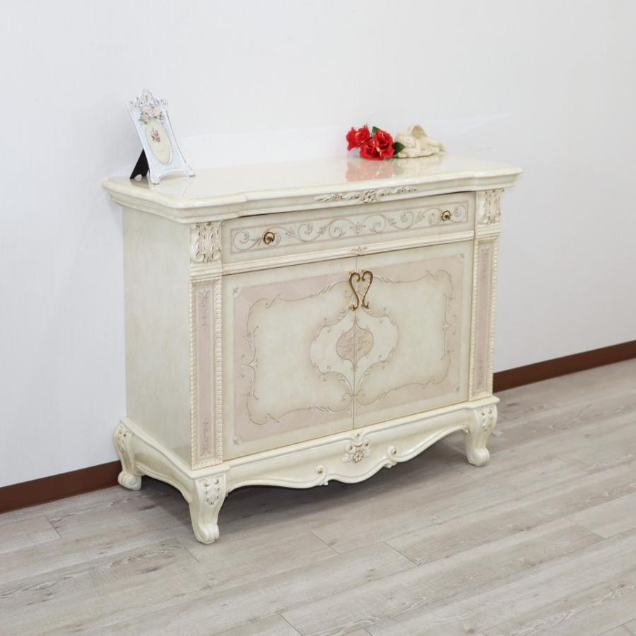 サルタレッリ ヴェルサイユ 2ドア サイドボード アイボリー ローキャビネット