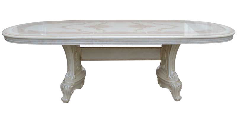 サルタレッリ ヴェルサイユ 伸長式 ダイニングテーブル7点セット 250cm チェア ６脚 純正品 アイボリー Saltarelli Versailles イタリア