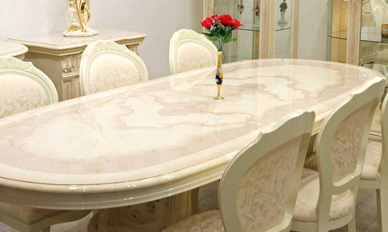 サルタレッリ ヴェルサイユ 伸長式 ダイニングテーブル7点セット 250cm チェア ６脚 純正品 アイボリー Saltarelli Versailles イタリア