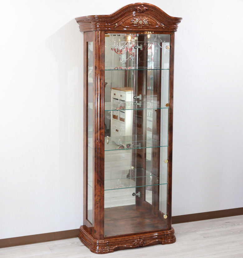 サルタレッリ アマルフィ1ドアキュリオケース ウォールナット カップボード