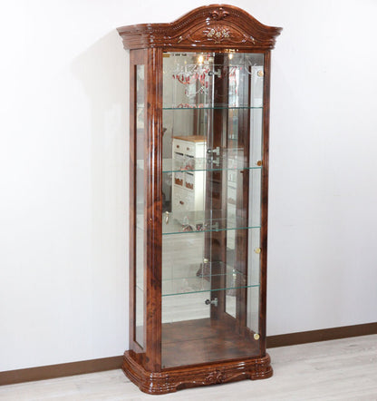 サルタレッリ アマルフィ1ドアキュリオケース ウォールナット カップボード