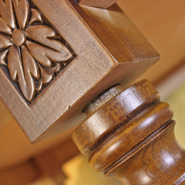 イタリア ダイニングテーブル 110cm幅 4人用 象嵌 円形 310/110