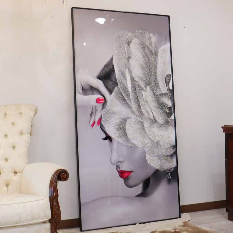 アートフレーム ローズ 180cm 水晶絵 ウォールデコ