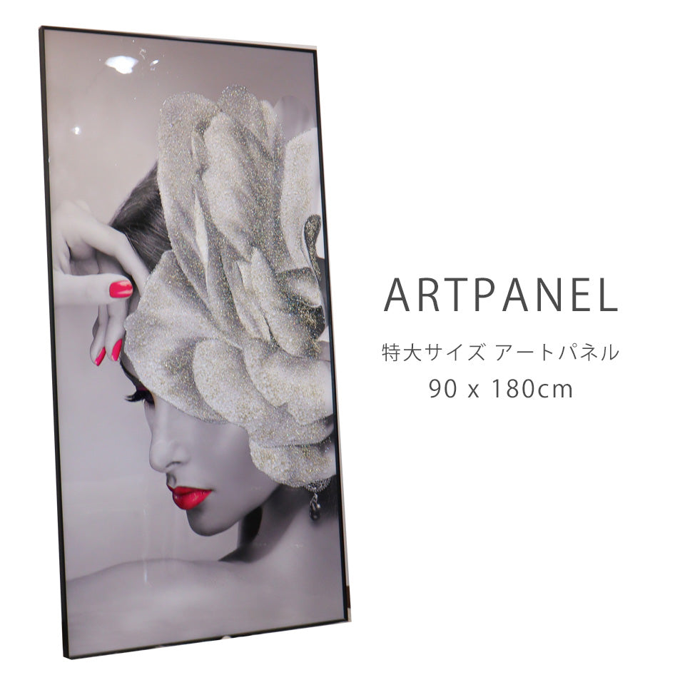 アートフレーム ローズ 180cm 水晶絵 ウォールデコ