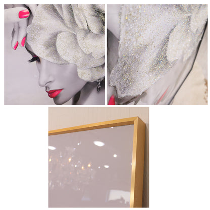 アートフレーム ローズ 180cm 水晶絵 ウォールデコ