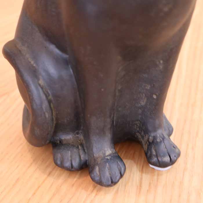 樹脂製 猫のオーケストラ クイーンアンティーク調 ブラック 猫雑貨