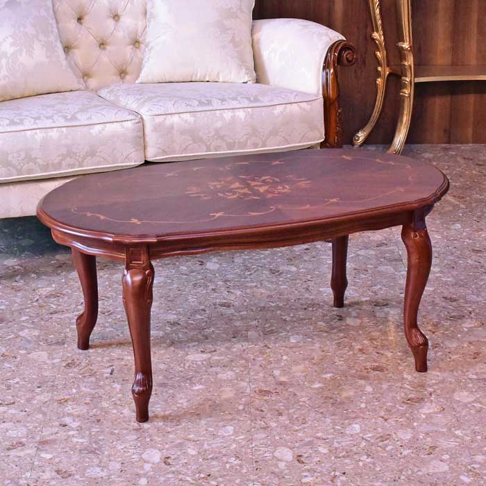 イタリア リビングテーブル 100cm センターテーブル 象嵌 ローテーブル 23