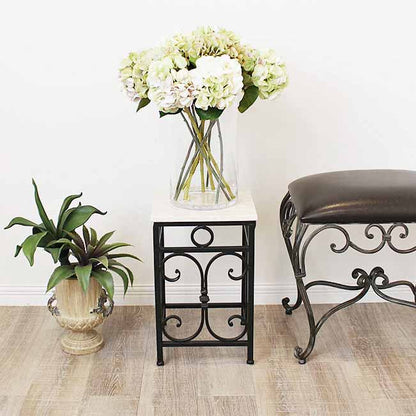サイドテーブル 大理石天板 フラワースタンド ローテーブル 飾り台