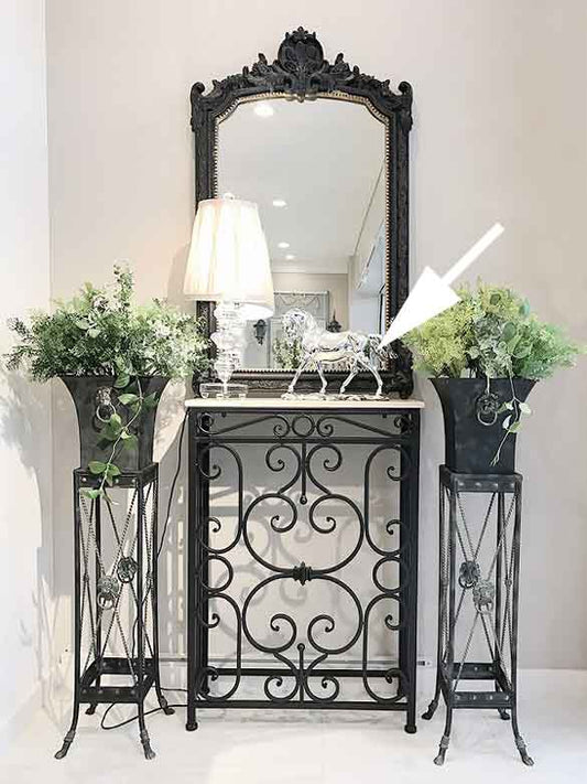 コンソールテーブル 63cm幅 ロートアイアン 大理石テーブル 花台 FM-285-S