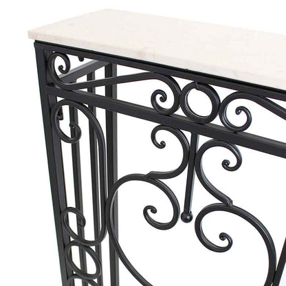 コンソールテーブル 63cm幅 ロートアイアン 大理石テーブル 花台 FM-285-S